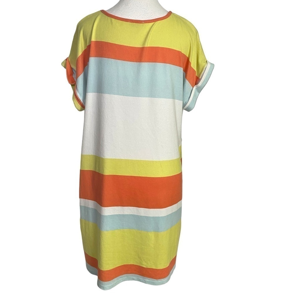 Jodifl Striped V-Neck Midi Dress with Pockets - Picture 2 of 13